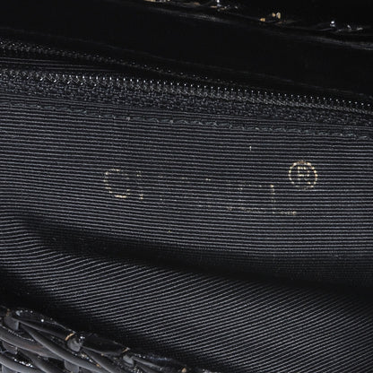 Chanel Straw Bag Tortoise CC Lock Black 6 of 7