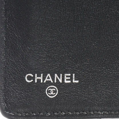 Chanel Striated Patent Yen Wallet Black 6 of 7