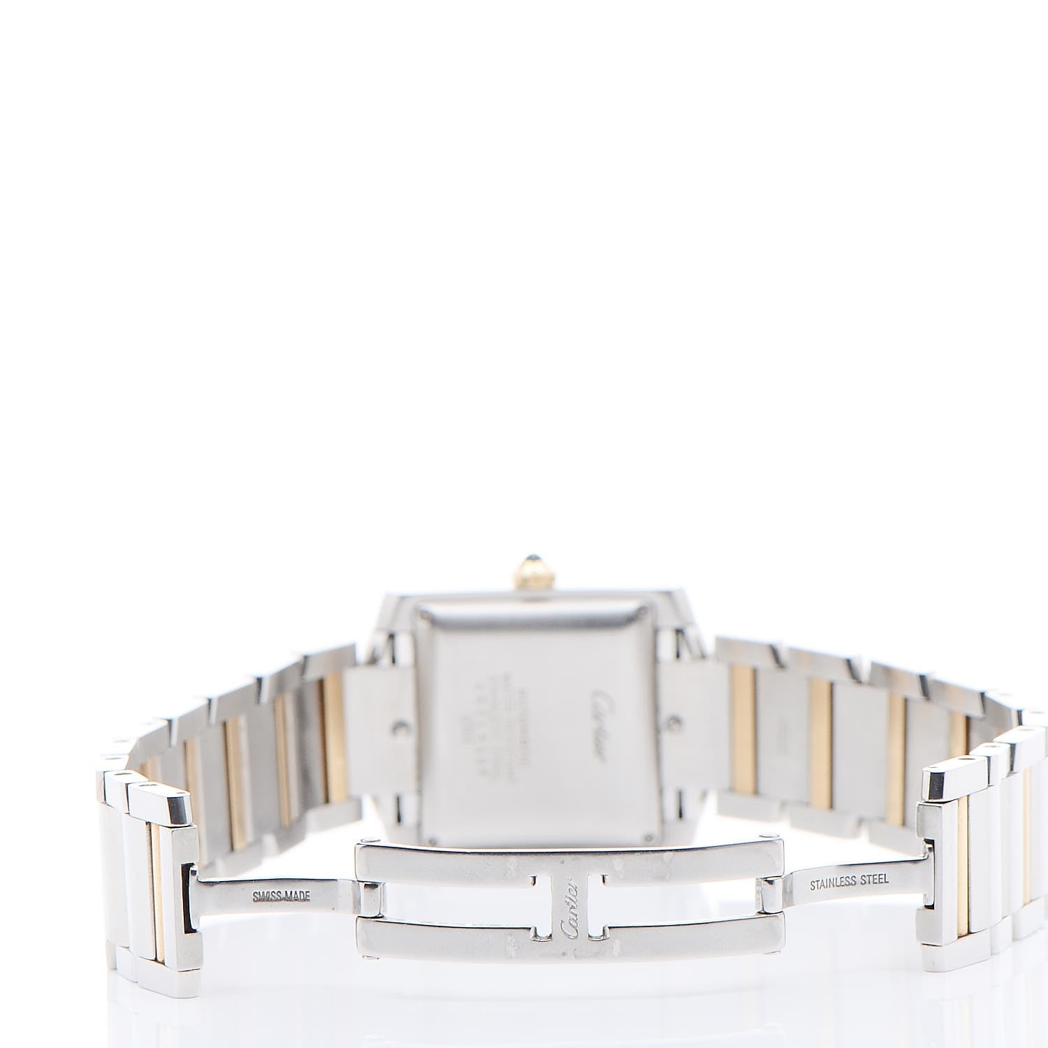 Cartier Stainless Steel 18K Yellow Gold 28mm Tank Francaise Automatic Watch 6 of 9