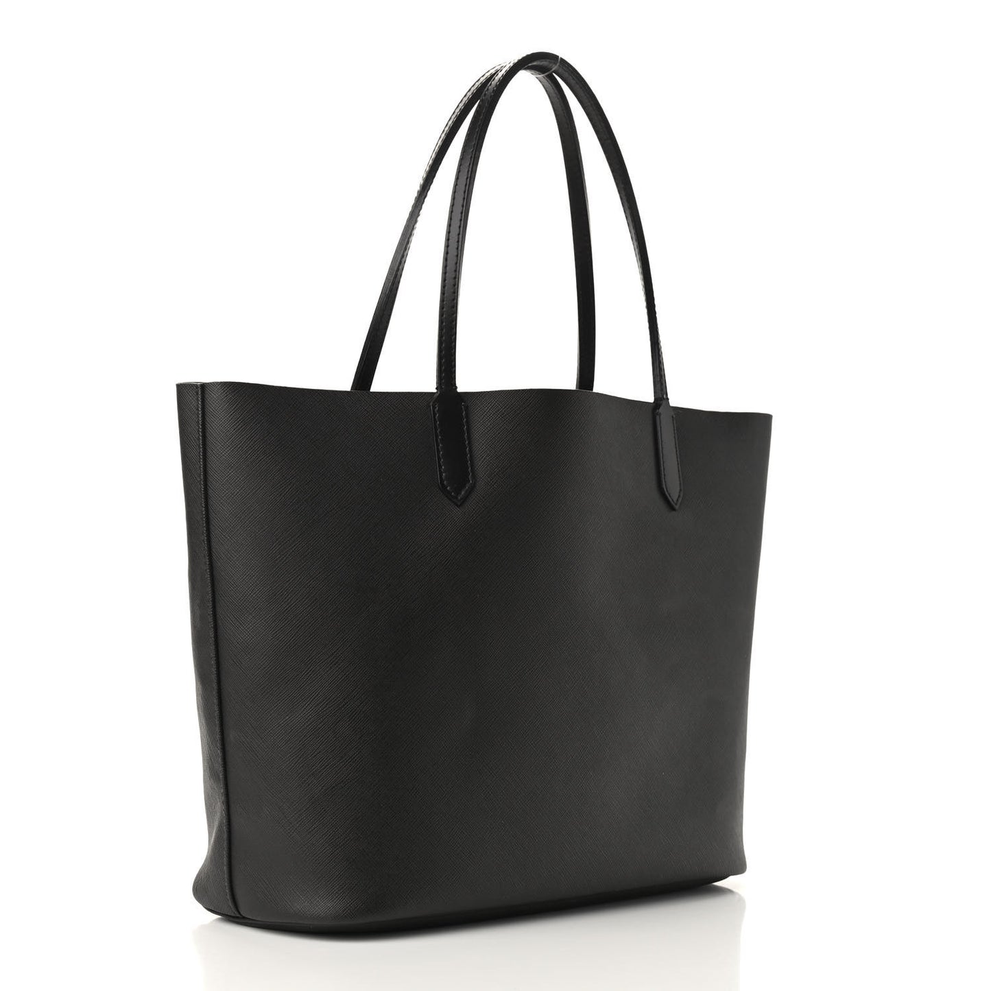 Textured Coated Canvas Rottweiler Pint Large Antigona Tote Black