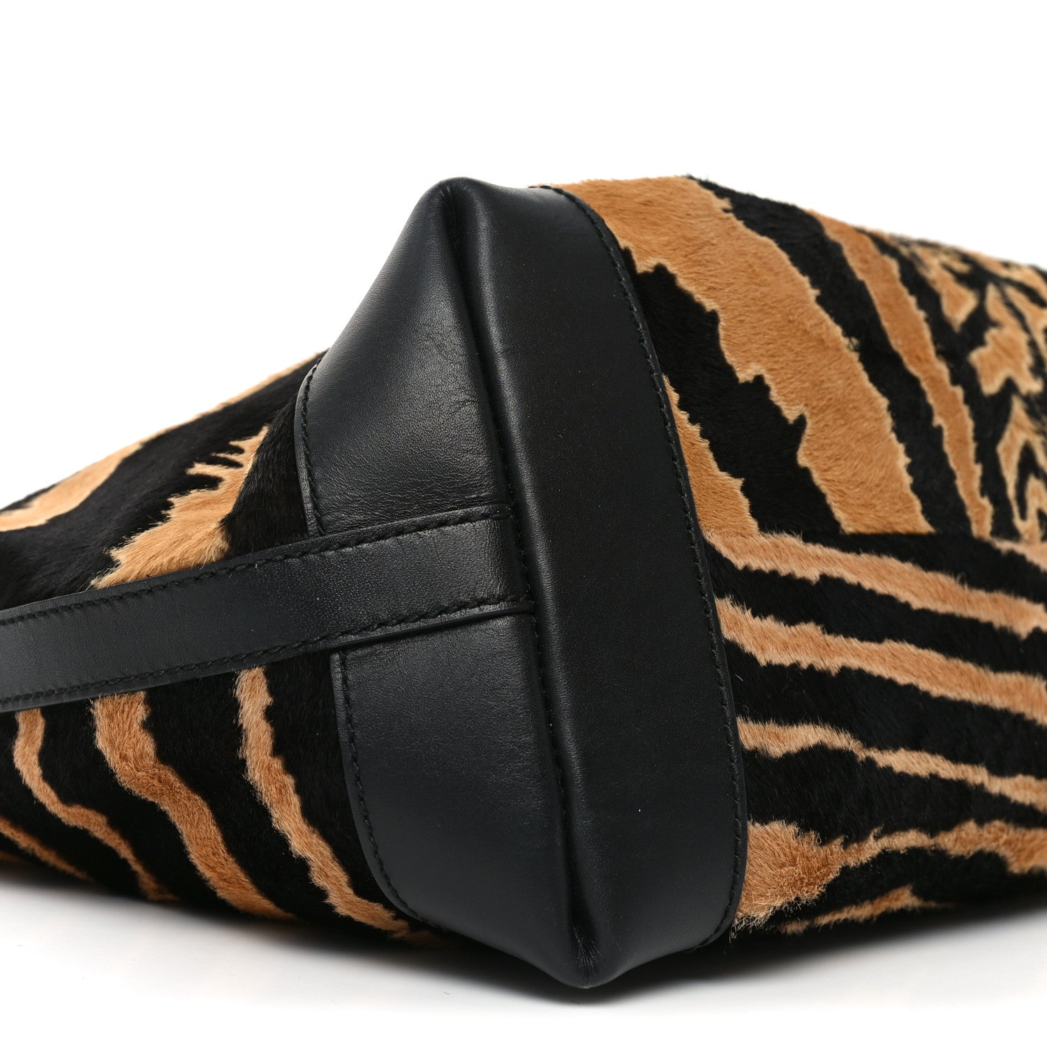 Gucci Calf Hair Zebra Print Medium Craft Tote Black 9 of 11