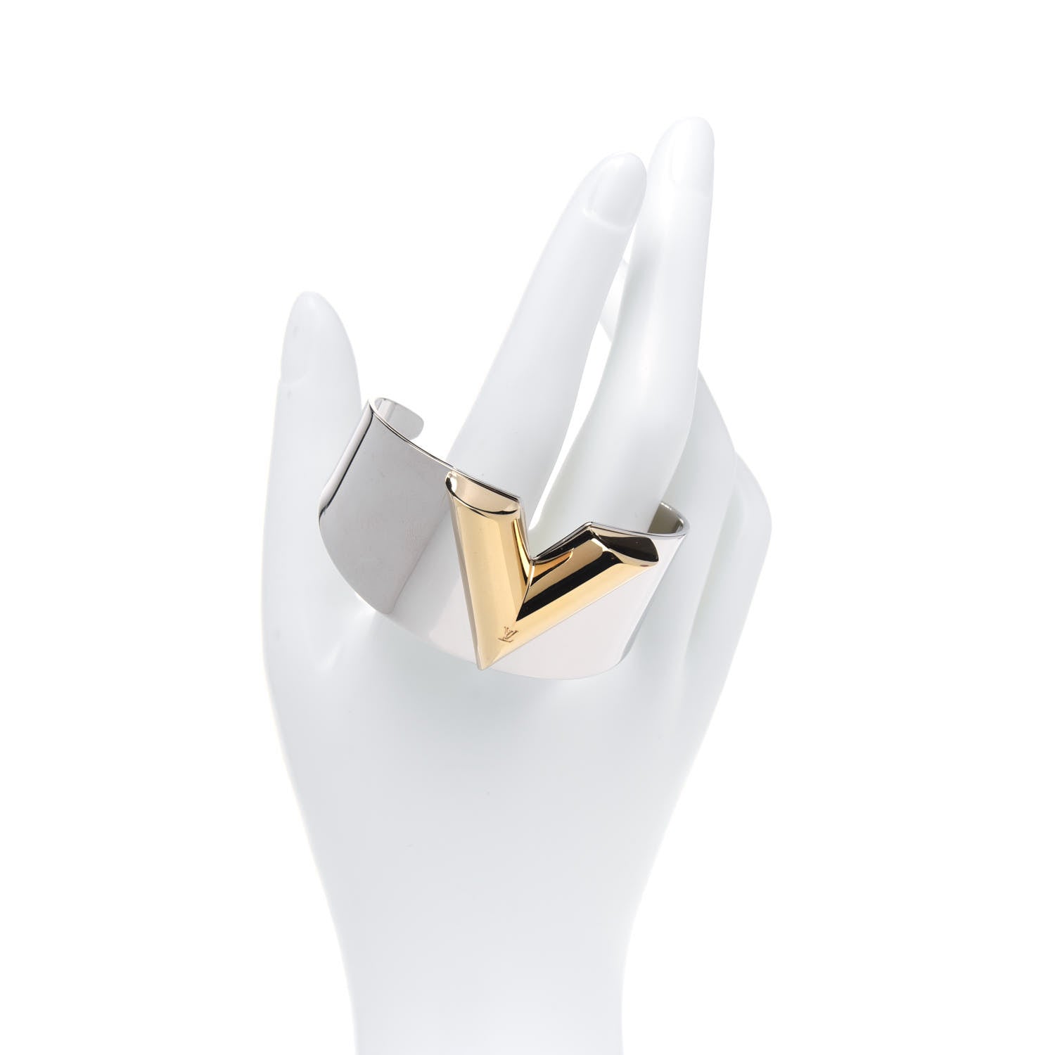 Louis Vuitton Metal Essential V Cuff Silver 2 of 4
