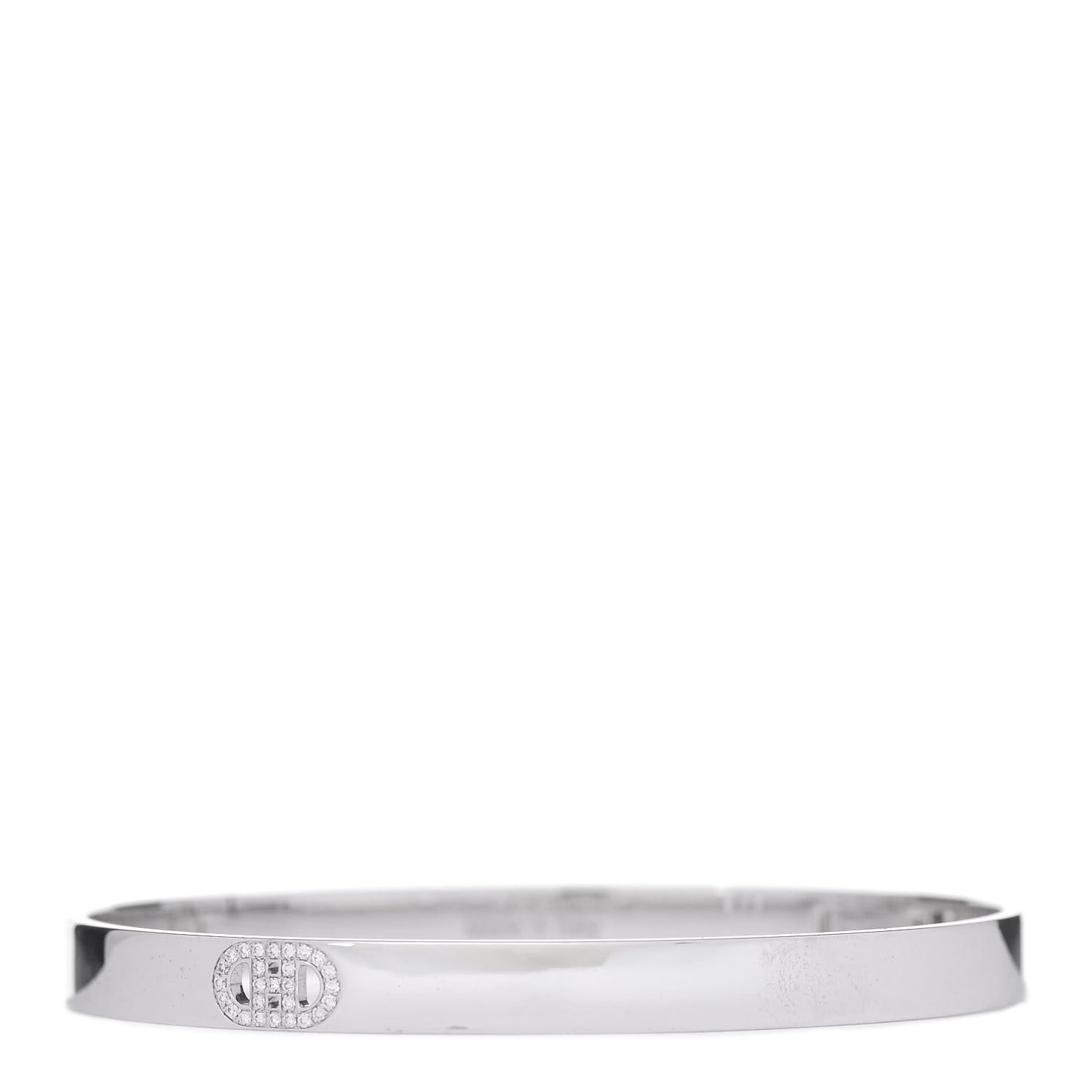18K White Gold Diamond PM H D'Ancre Bracelet SH