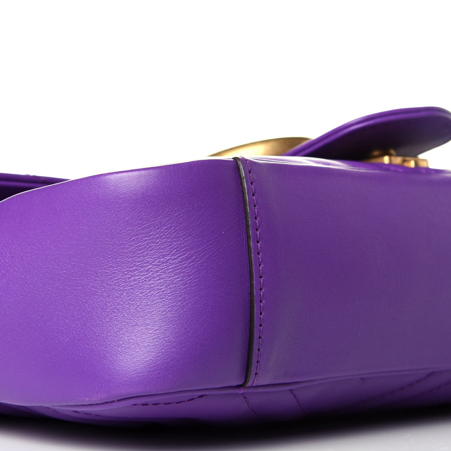 Calfskin Matelasse Medium GG Marmont Shoulder Bag Shine Purple