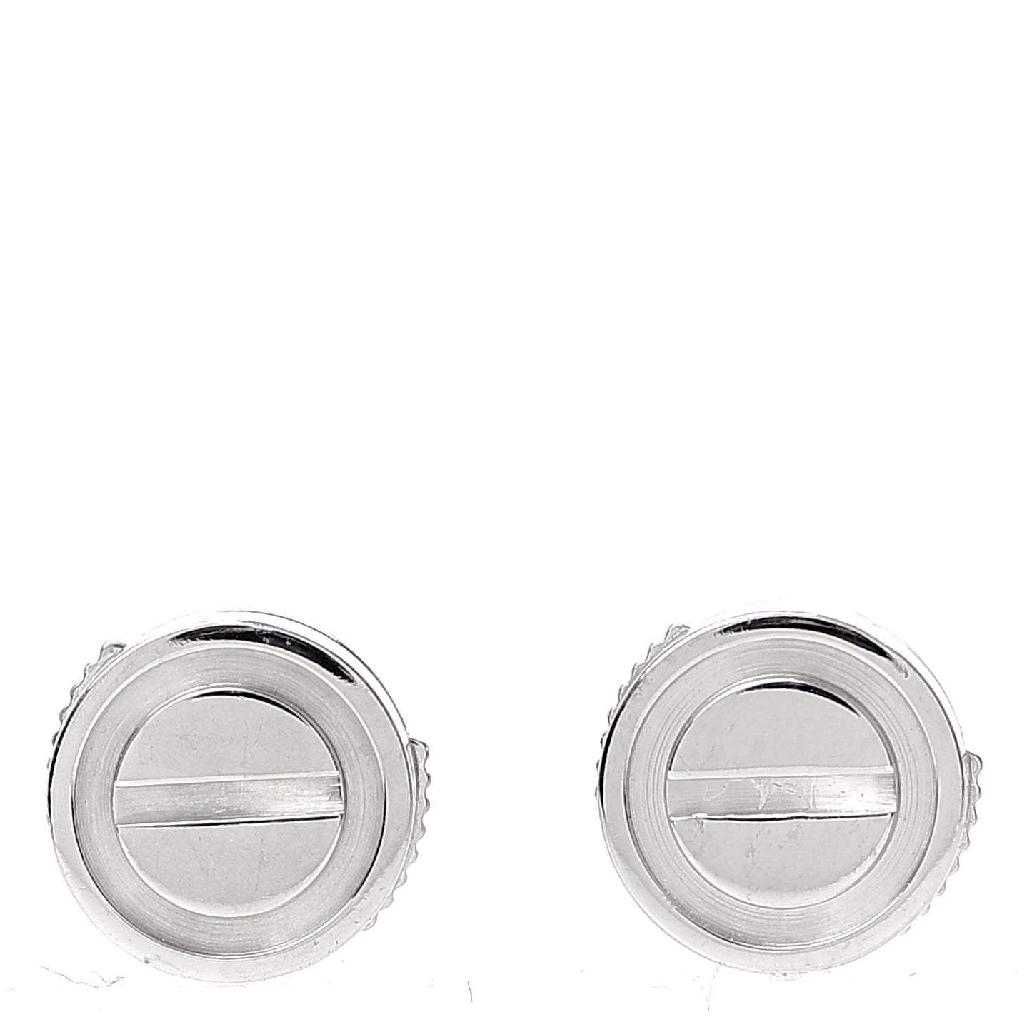 18K White Gold LOVE Earrings