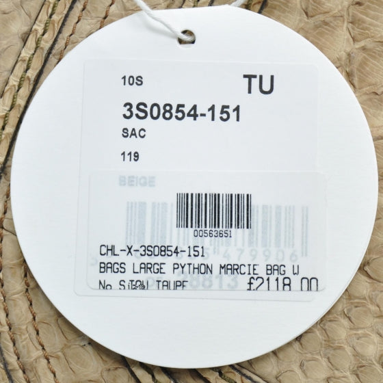 Chloe Python Large Marcie Hobo Taupe 9 of 10