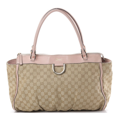 Gucci Monogram D Gold Ring Tote Pink 1 of 17