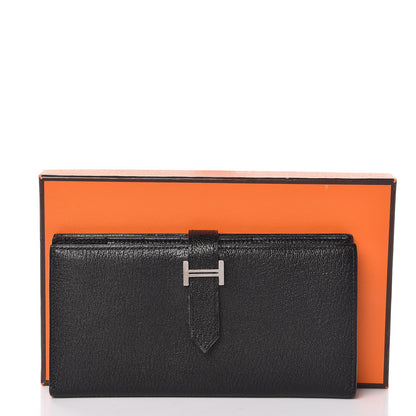Hermes Chevre Mysore Bearn Gusset Wallet Black 8 of 8