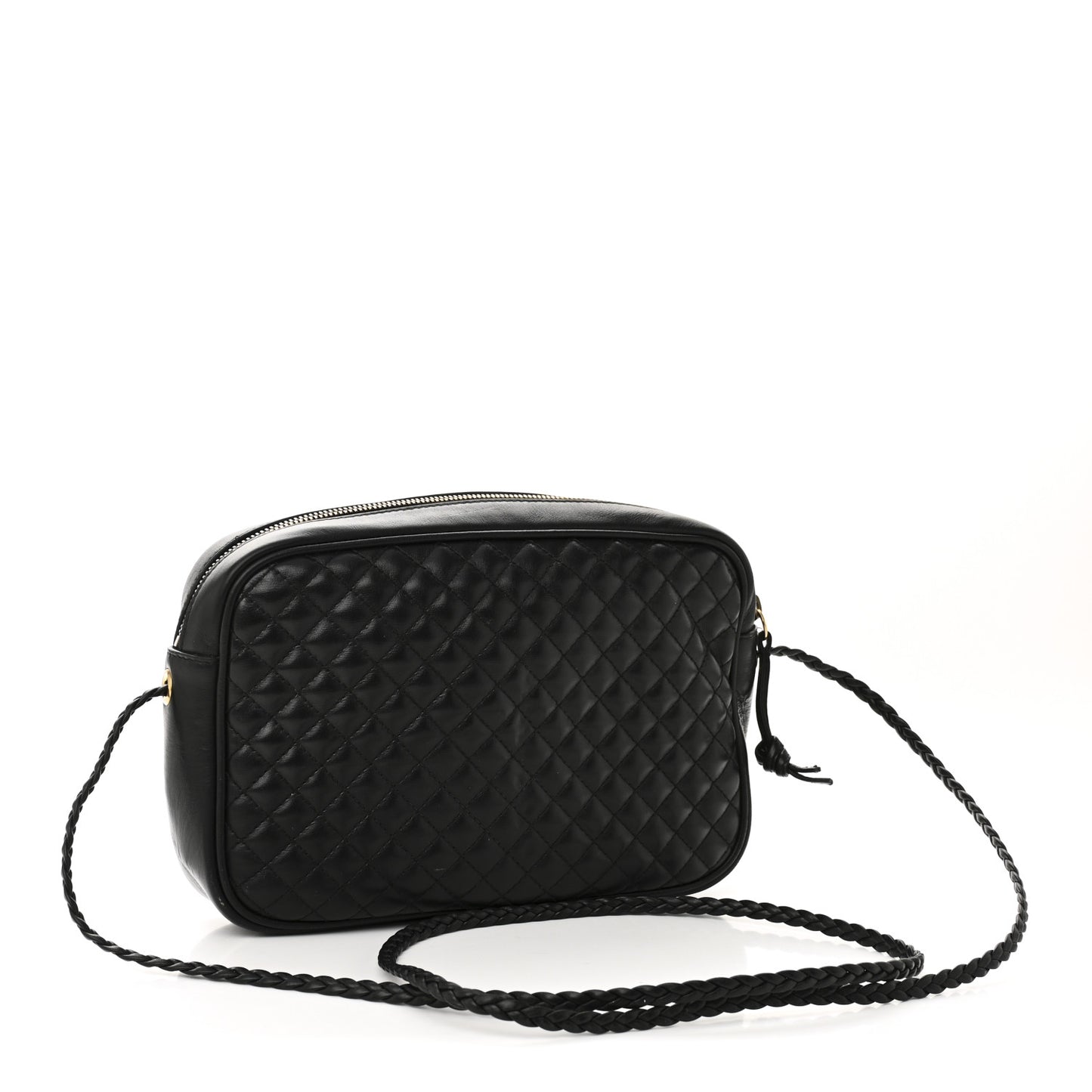 Calfskin Web Trapuntata Small GG Shoulder Bag Black
