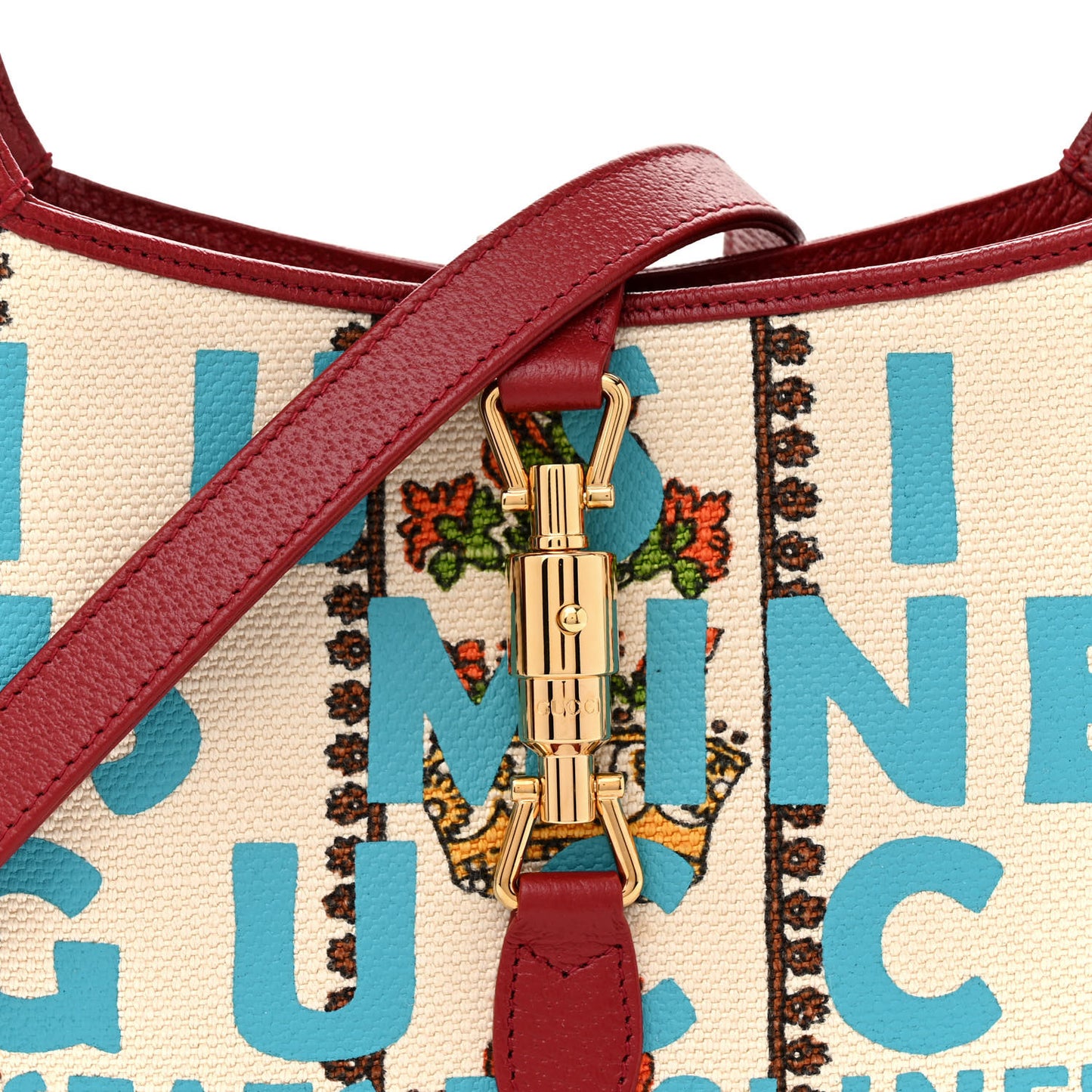 Canvas Calfskin 100 Centennial Music Small Jackie 1961 Hobo Ivory Red