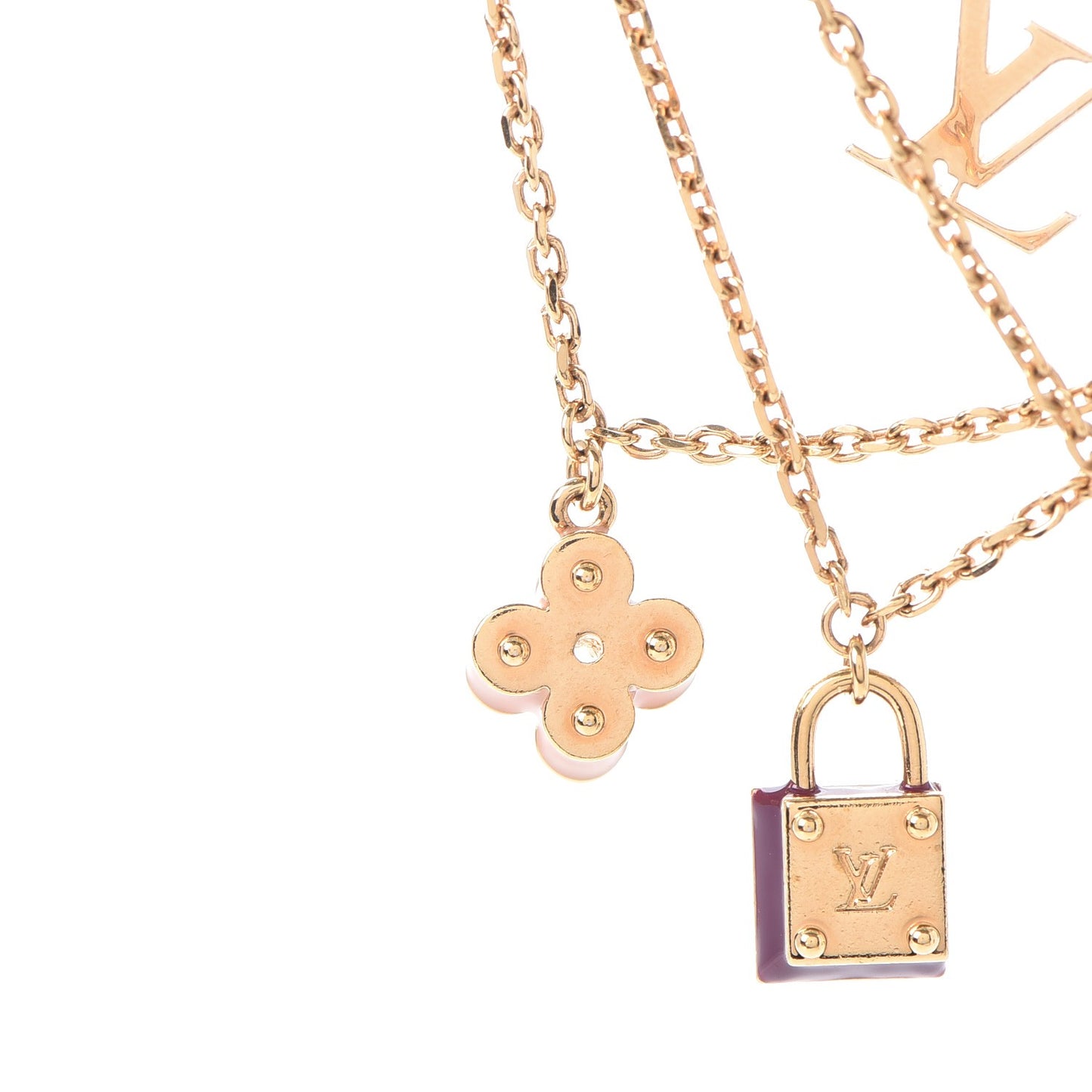 Sweet Monogram Charms Bracelet Gold