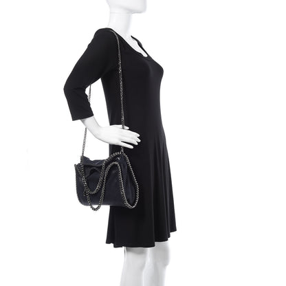 Stella McCartney Shaggy Deer Mini Falabella Fold Over ToteNavy 2 of 12
