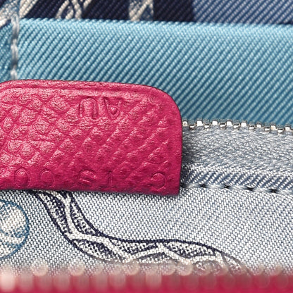 Hermes Epsom Silk'In Wallet Rose Pourpre Bleu Lin 7 of 8