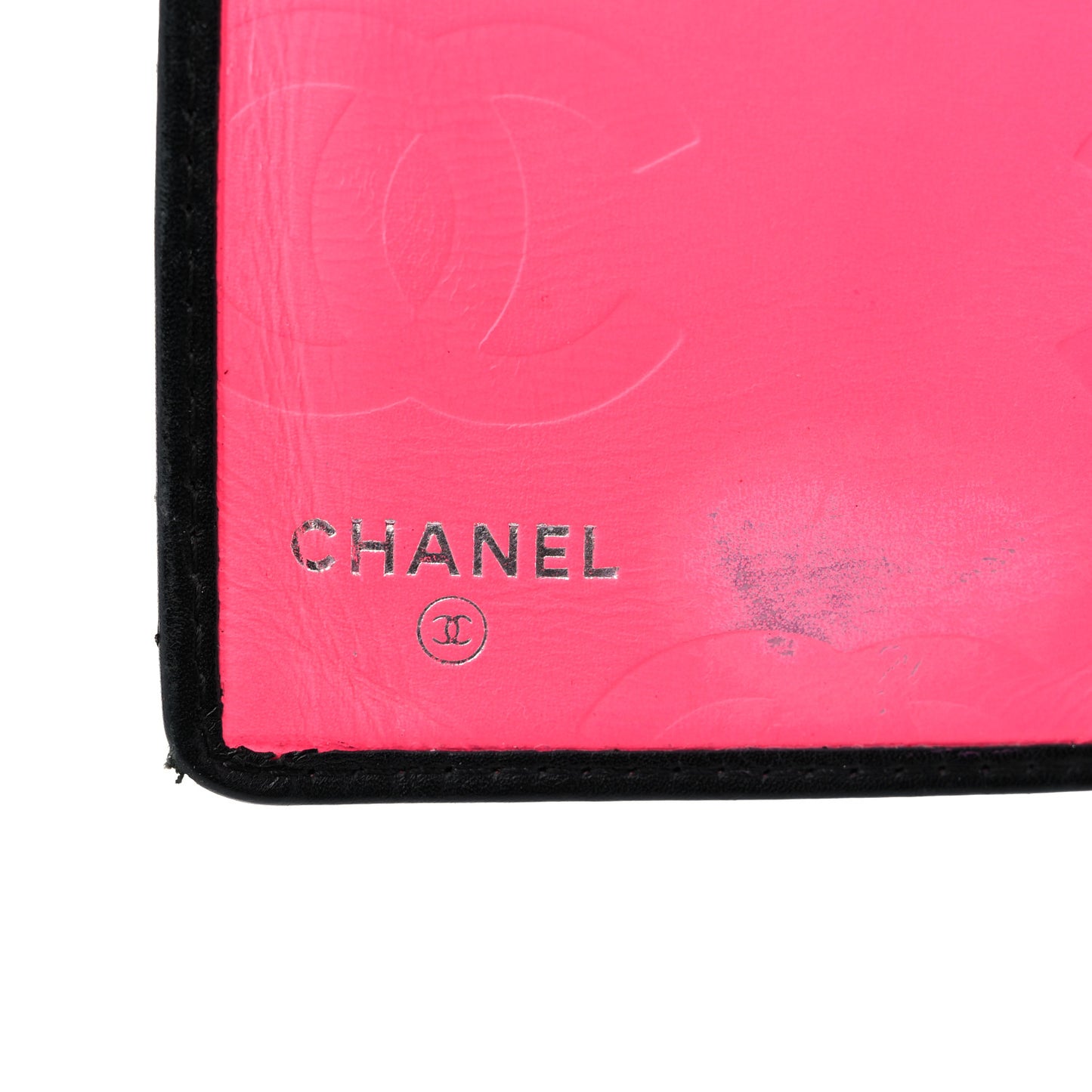 Calfskin Quilted Cambon Yen Wallet Black