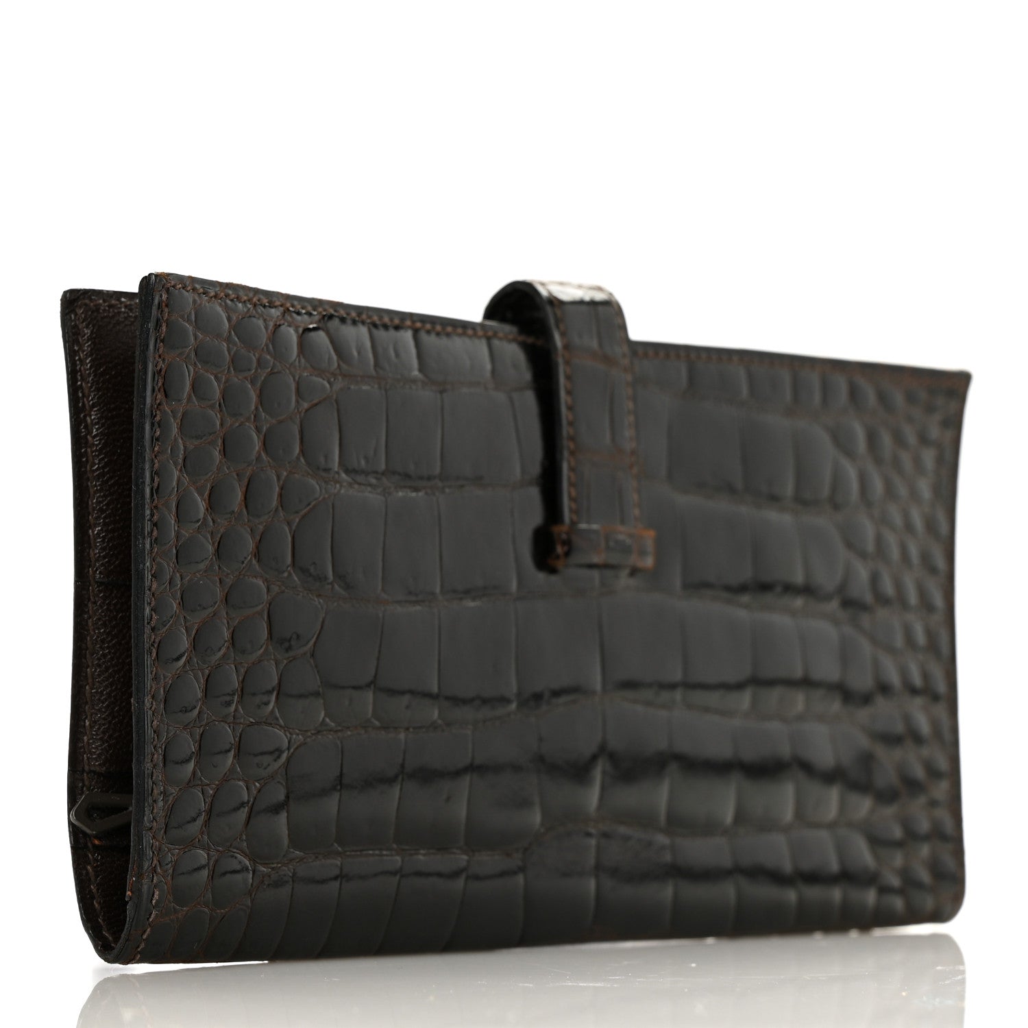 Hermes Shiny Alligator Bearn Wallet Ebene 3 of 8