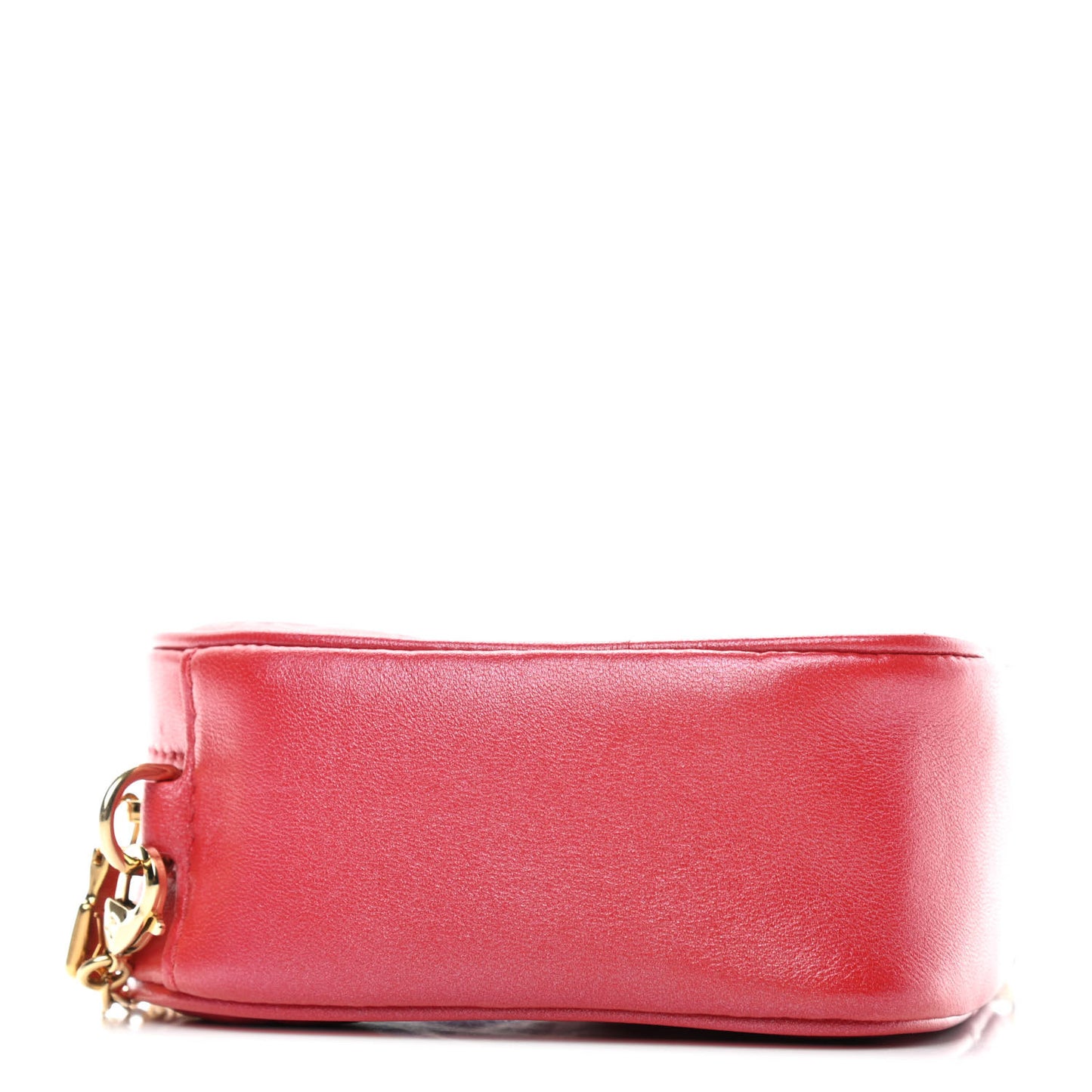 Lambskin Embossed Monogram Fall In Love Sac Coeur Heart Chain Bag Lipstick Red