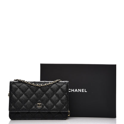 Chanel Caviar Quilted Wallet On Chain WOC Black 9 of 9