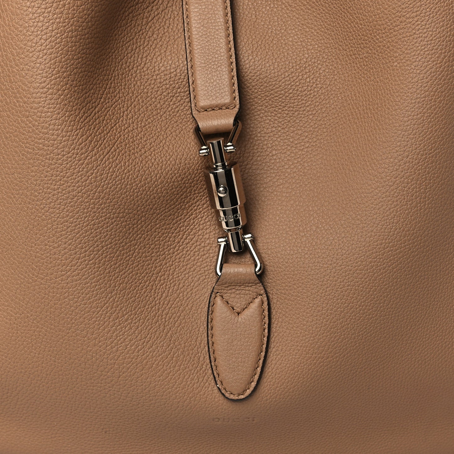 Soft Grained Calfskin Large Jackie Hobo Classic Camel