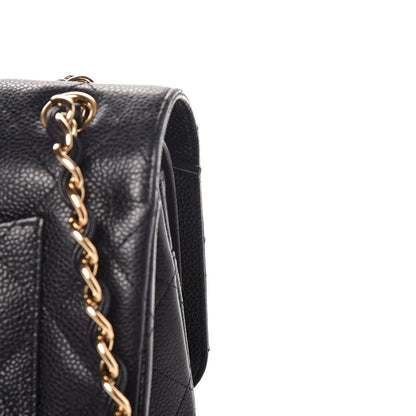 Chanel Caviar Quilted Jumbo Double Flap Black 12 of 13