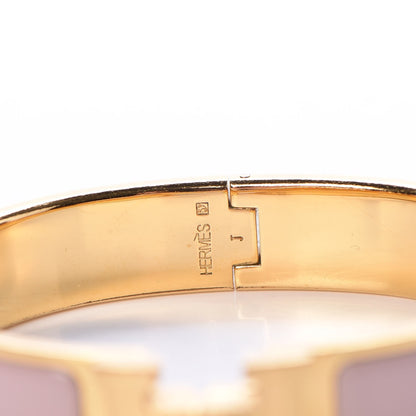 Hermes Enamel Narrow Clic Clac H Bracelet PM Rose Dragee 4 of 5