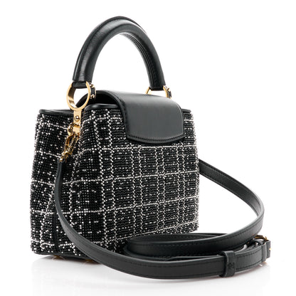 Louis Vuitton Bead Satin Embroidered Mini Capucines Black 3 of 10