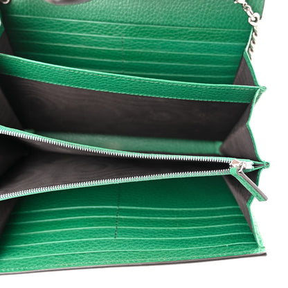 Gucci Calfskin Mini Dionysus Chain Wallet Emerald 5 of 10