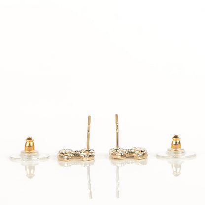 Chanel Tweed Effect CC Earrings Gold 4 of 6