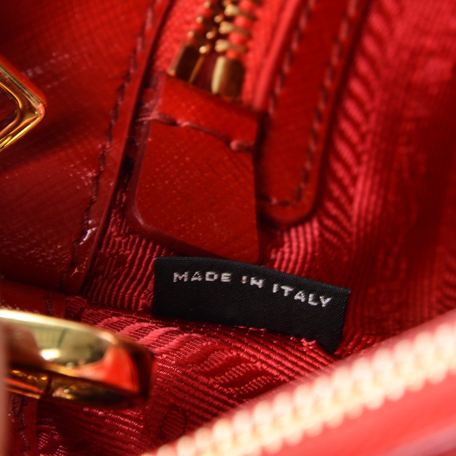 Prada Saffiano Vernice Mini Galleria Double Zip Tote Rosso 7 of 8