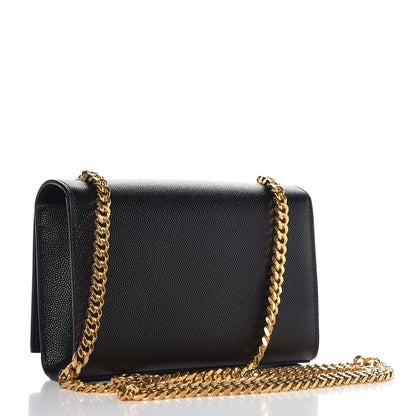 Saint Laurent Grain De Poudre Small Monogram Kate Satchel Black 3 of 8