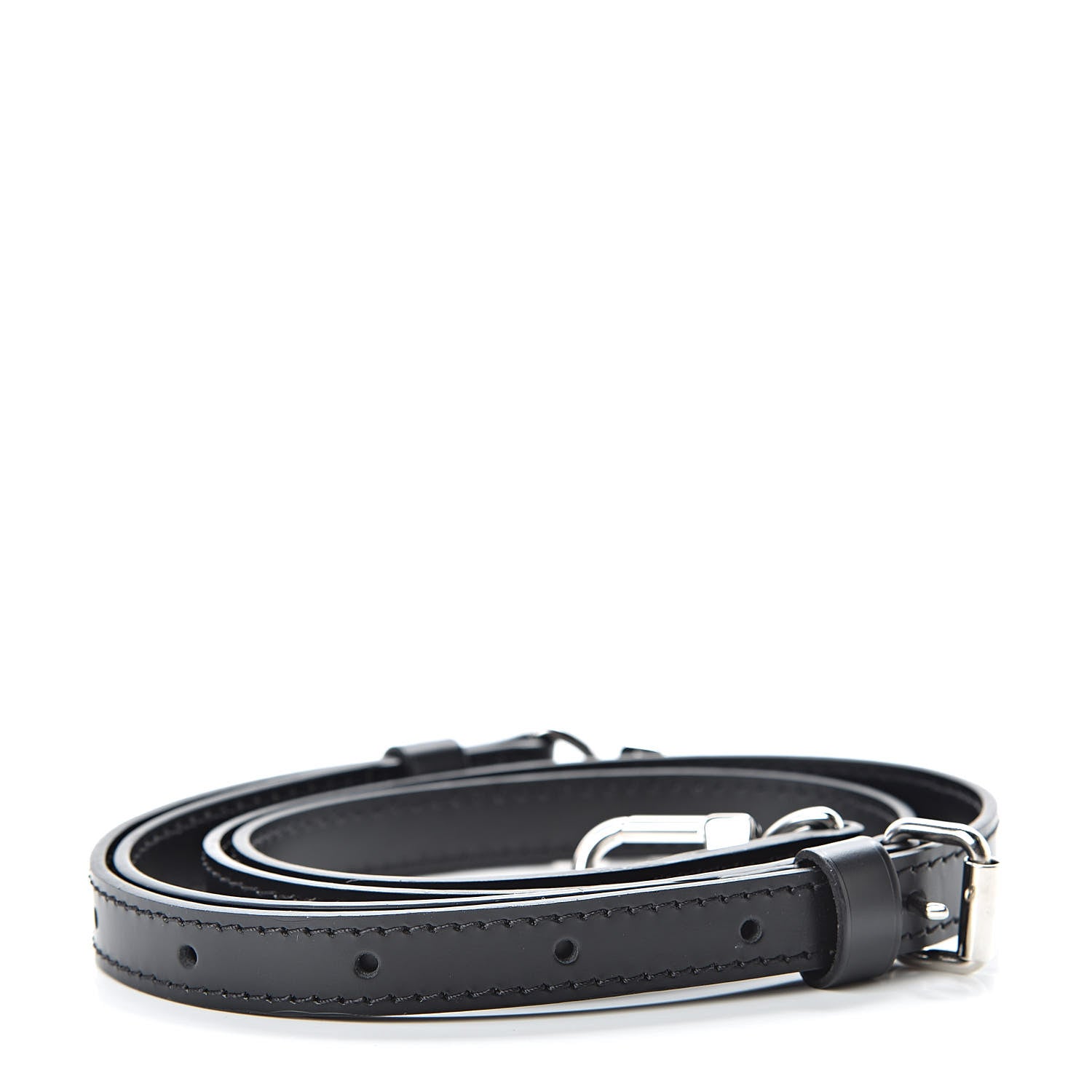 Louis Vuitton Calfskin 16mm Adjustable Shoulder Strap Black 2 of 3