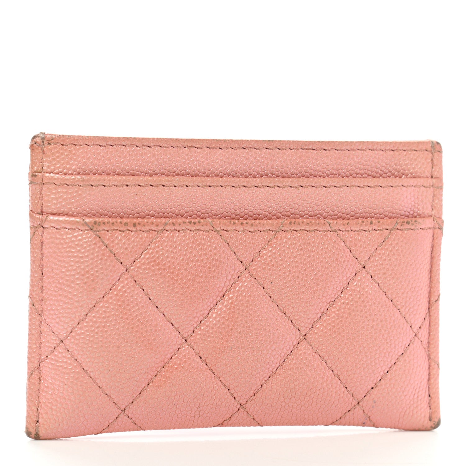 Chanel Iridescent Caviar Quilted Card Holder Rose Pink 3 of 11
