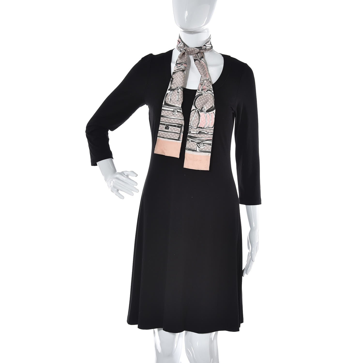 Louis Vuitton Silk Monogram Trunks Bandeau Rose Poudre 2 of 6