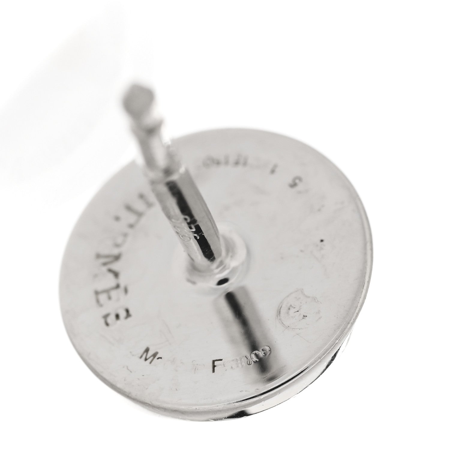 Hermes Sterling Silver TPM Ex-Libris Earrings 4 of 5