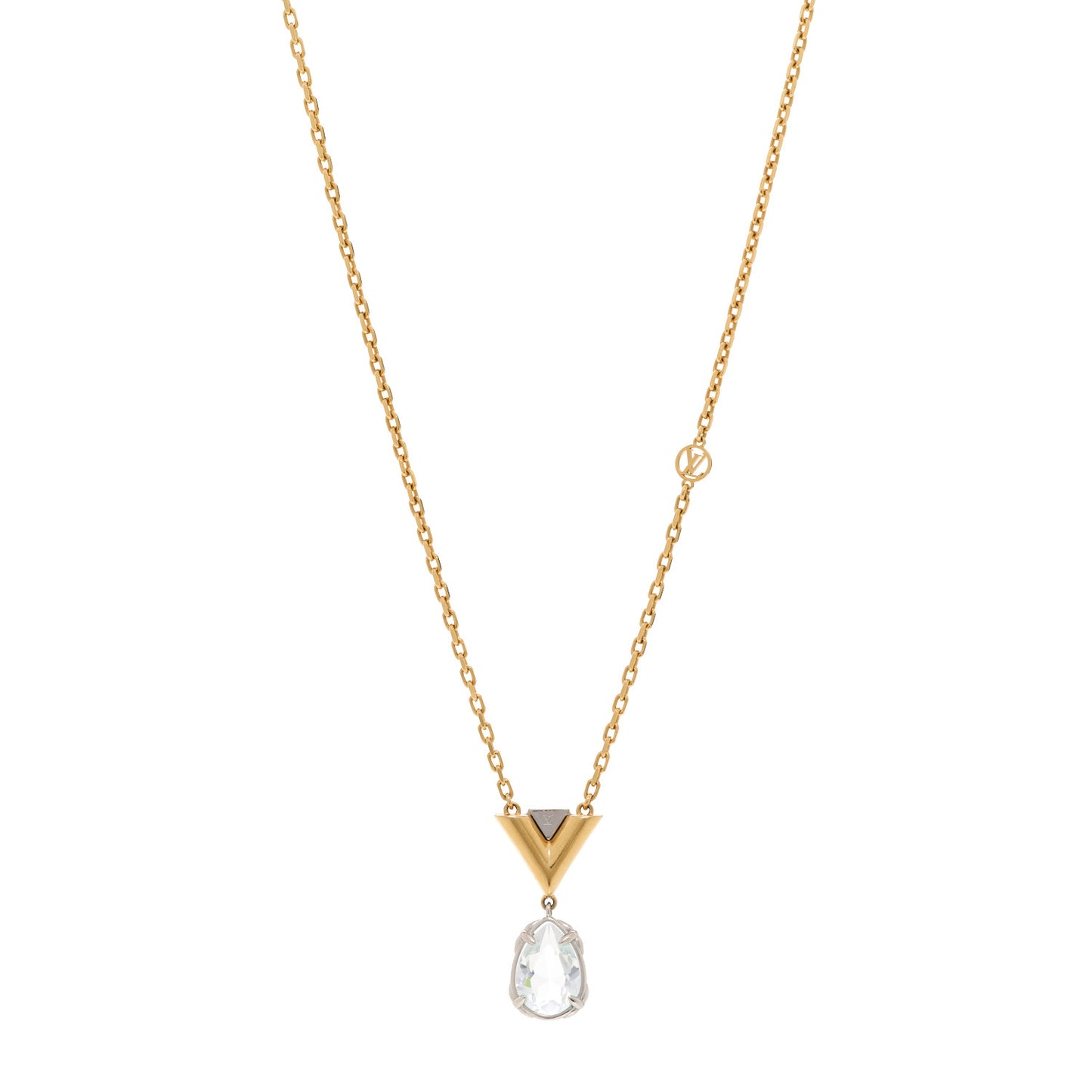 V For Vuitton Necklace Gold Silver