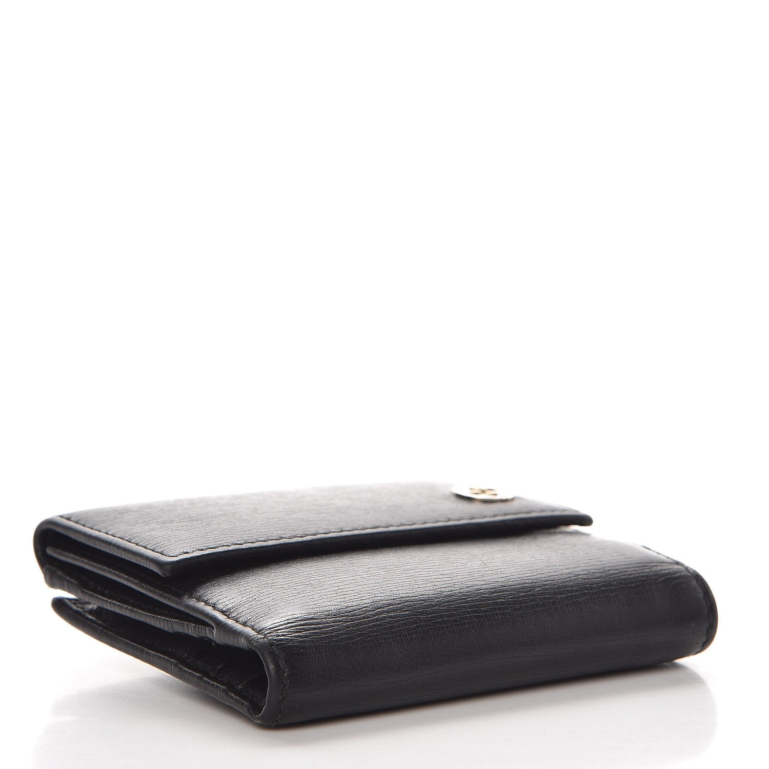 Gucci Calfskin Interlocking G French Wallet Black 4 of 6