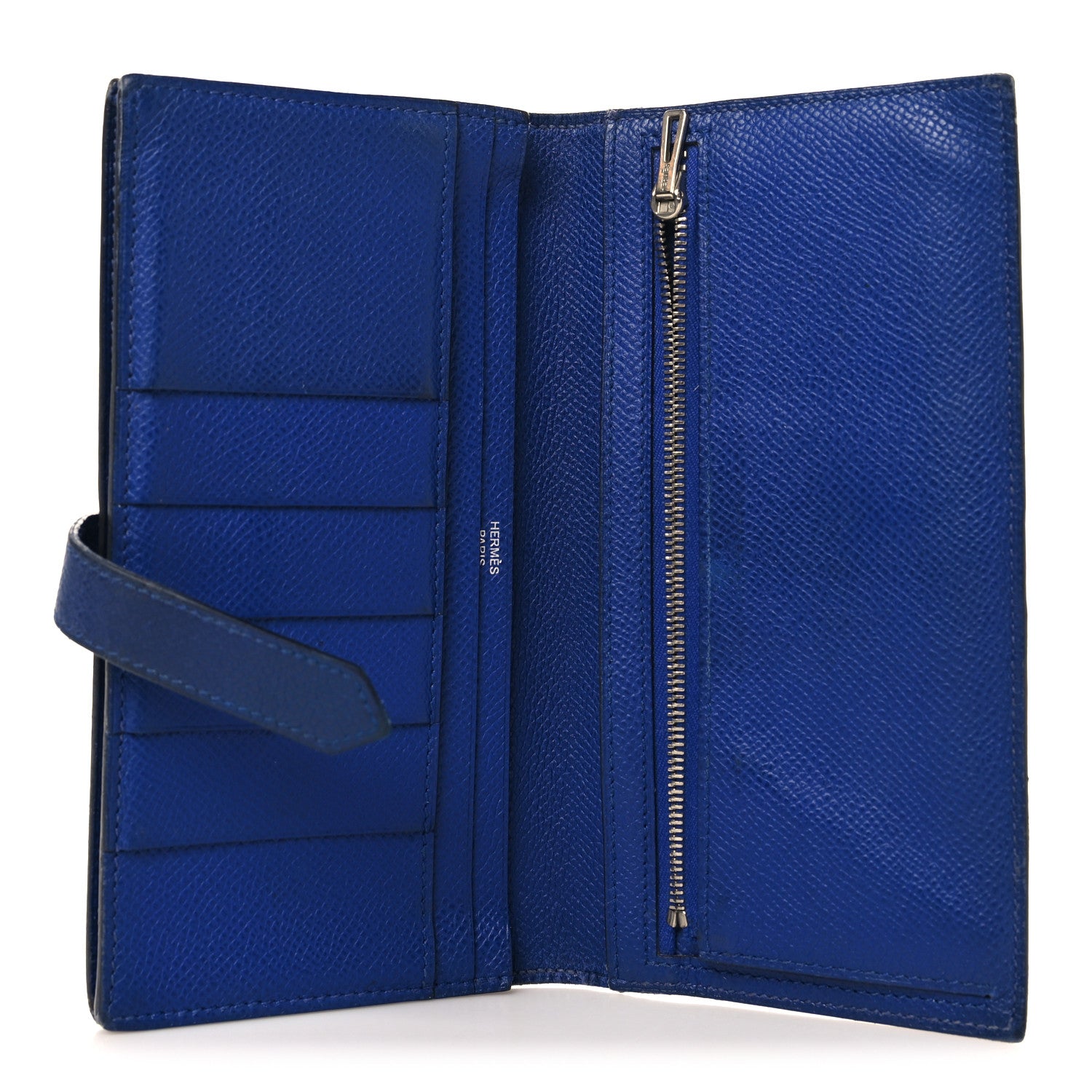 Hermes Epsom Bearn Gusset Wallet Bleu Electrique 4 of 8