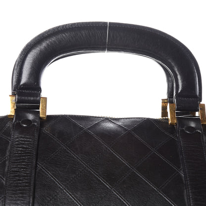 Chanel Calfskin Stitched Duffel Bag Black 13 of 21