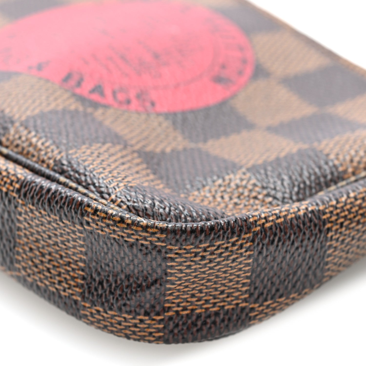 Louis Vuitton Damier Ebene Complice Trunks and Bags Mini Pochette Accessories Red 8 of 8