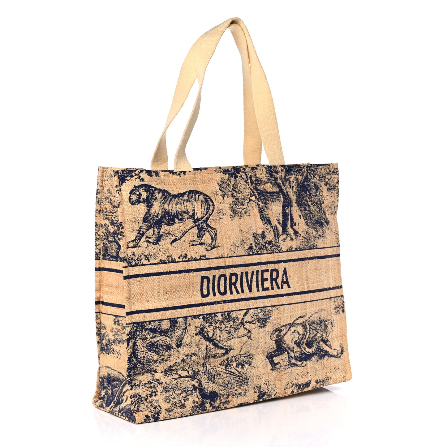 Straw Dioriviera Tote Beige