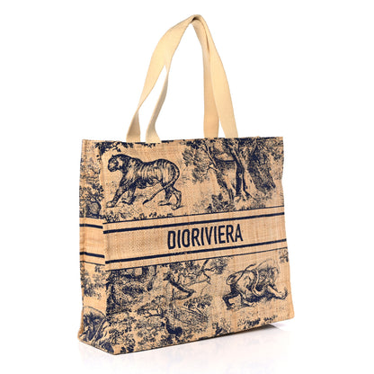 Christian Dior Straw Dioriviera Tote Beige 3 of 8