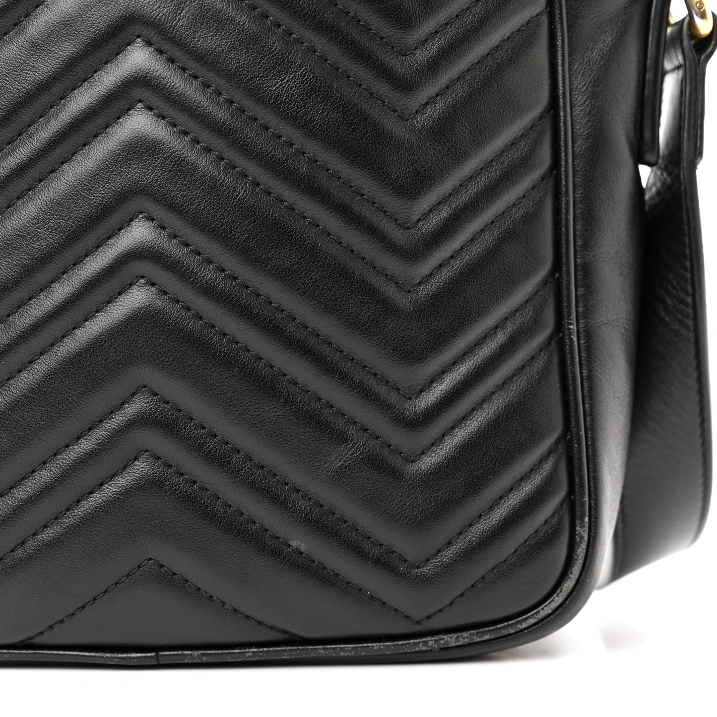 Calfskin Matelasse GG Marmont Travel Bag Black