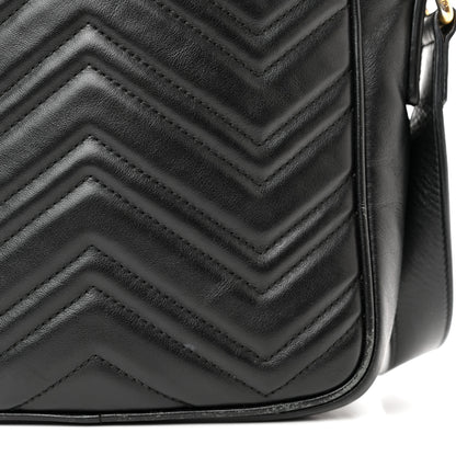 Gucci Calfskin Matelasse GG Marmont Travel Bag Black 11 of 12