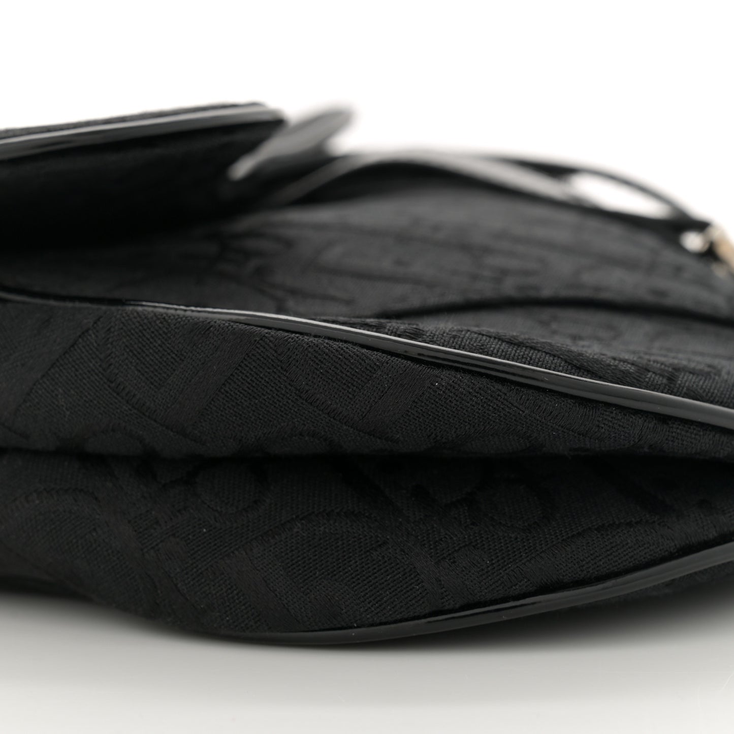 Monogram Patent Saddle Bag Black