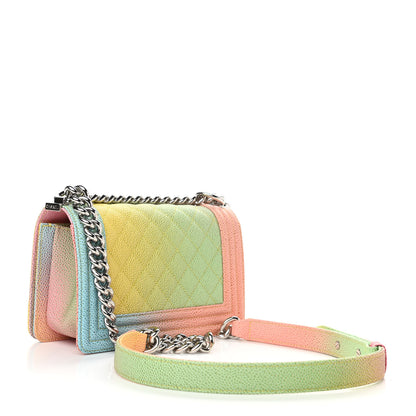Chanel Caviar Quilted Small Cuba Rainbow Boy Flap Multicolor 3 of 11