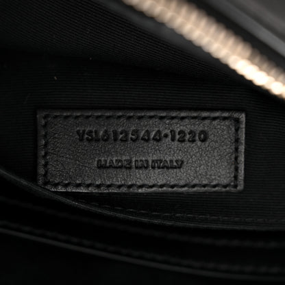Saint Laurent Calfskin Matelasse Monogram Lou Camera Bag Black 7 of 12