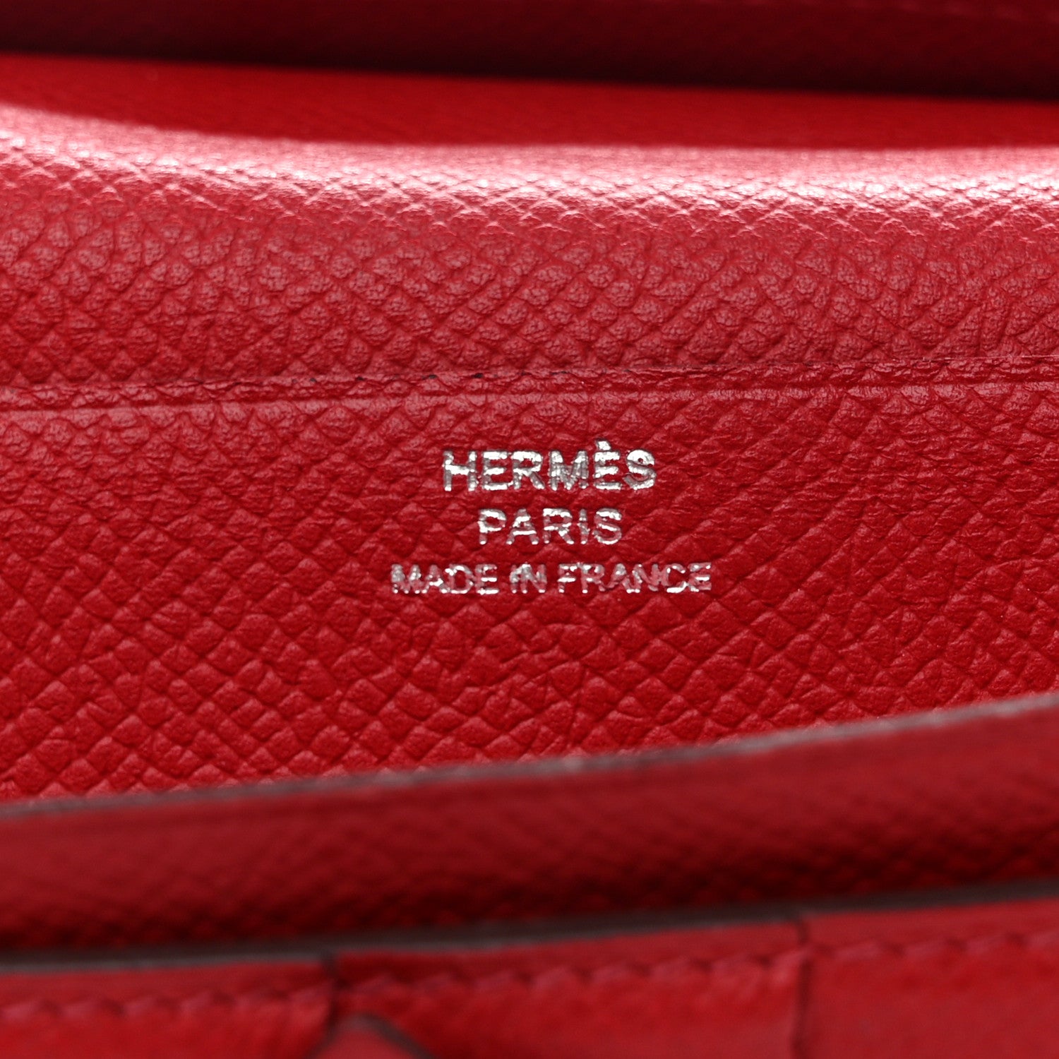 Hermes Epsom Bearn Gusset Wallet Rouge Casaque 6 of 11