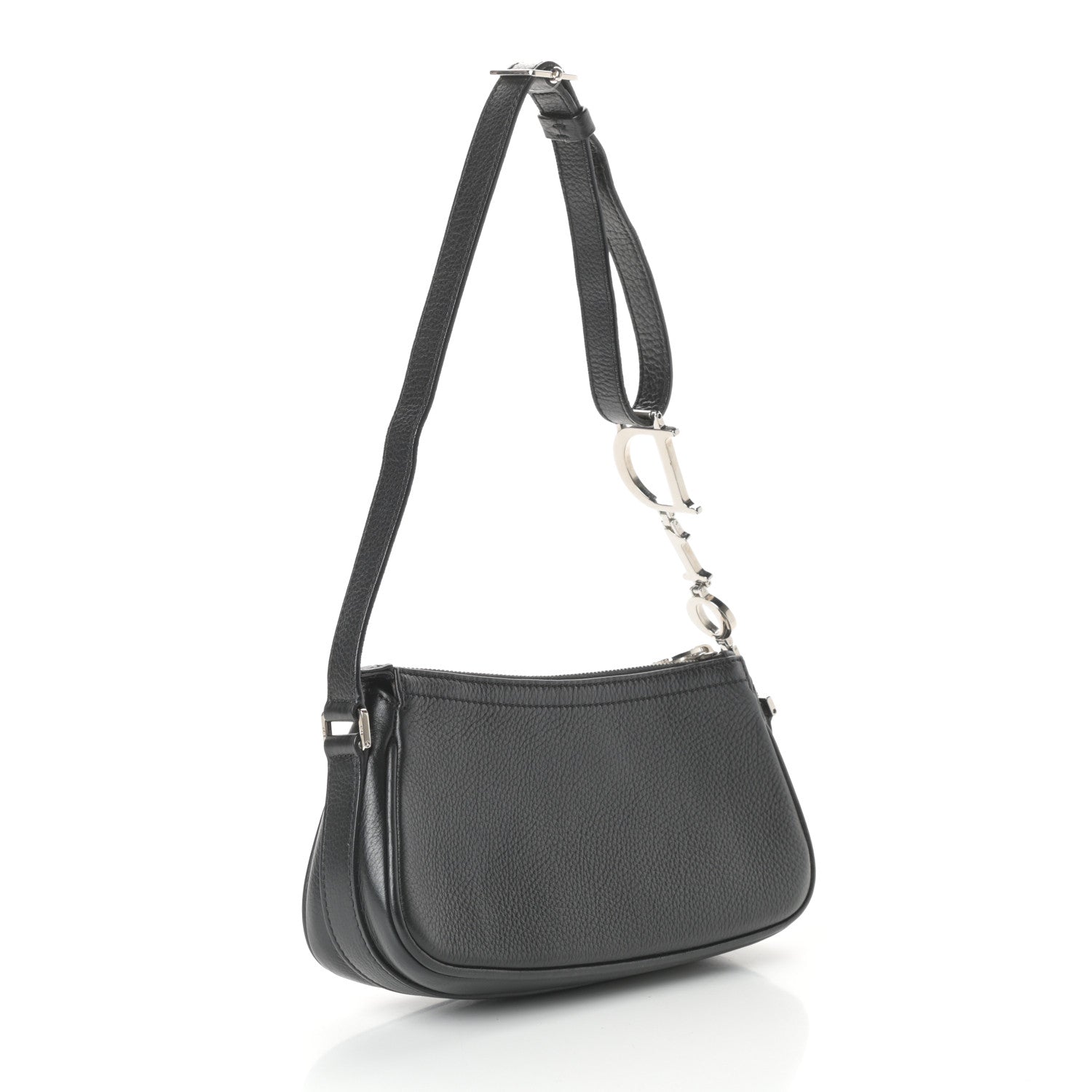 Christian Dior Calfskin Shoulder Bag Black 3 of 9