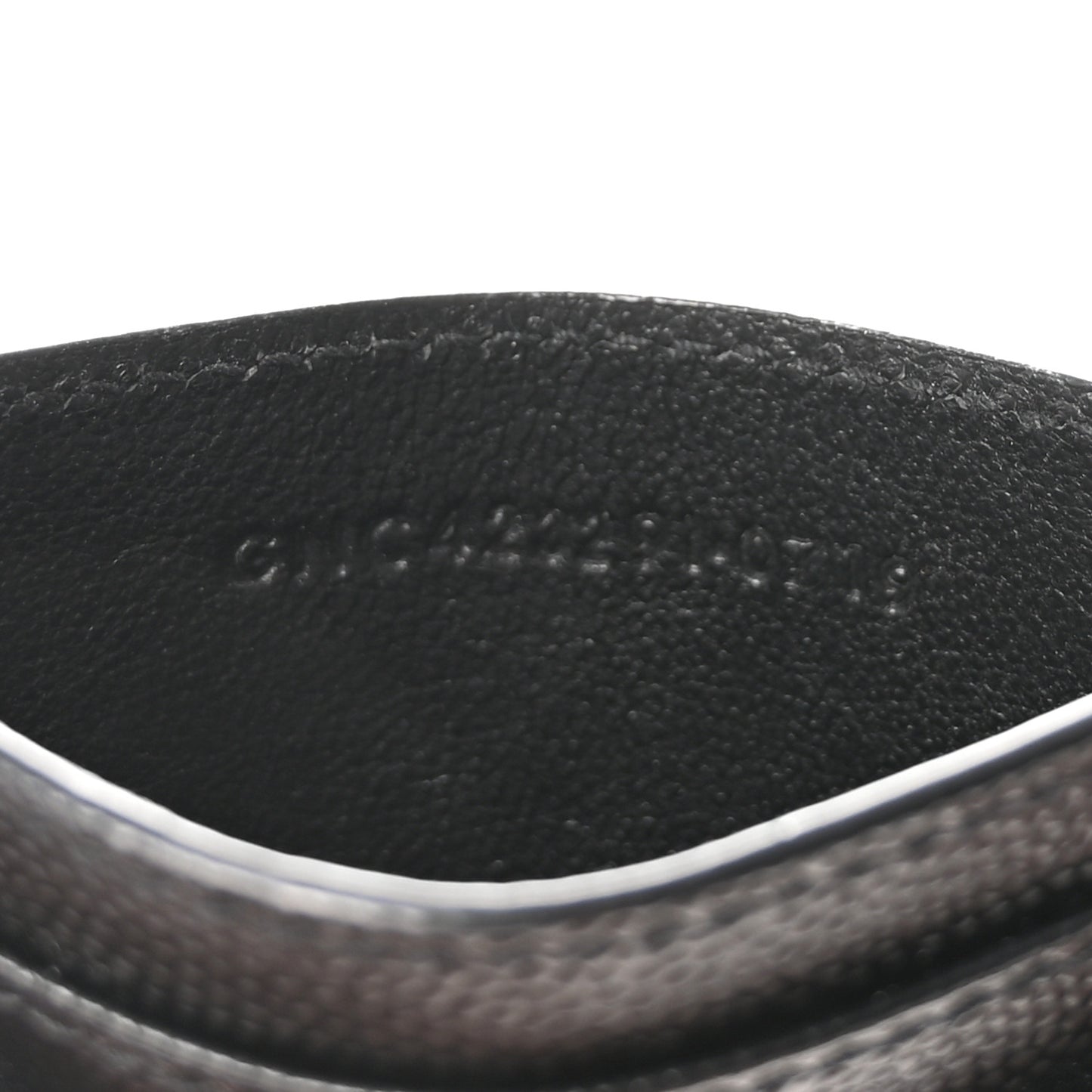 Grain De Poudre Matelasse Chevron Monochrome Credit Card Case Black