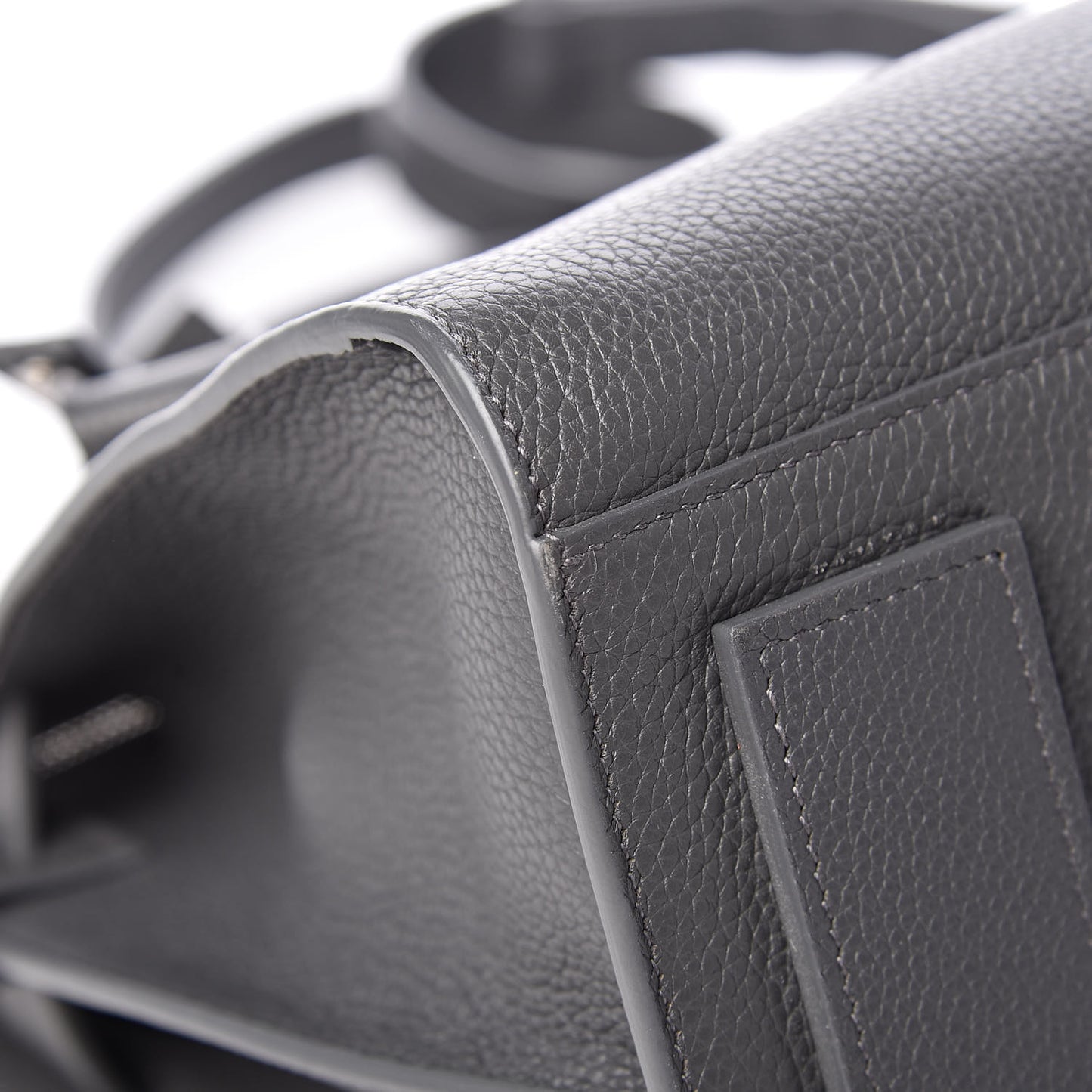 Grained Calfskin Small Supple Sac De Jour Grey