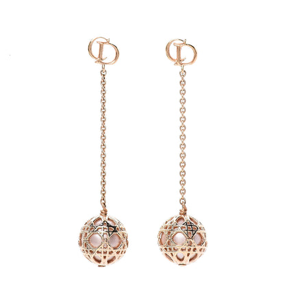 Christian Dior Pearl Secret Cannage Mise En Dior Tribales Dangle Earrings Gold 1 of 4